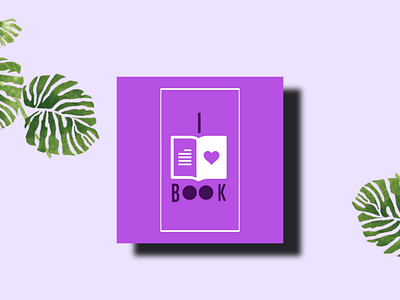 I ❤️ Book logo book brand brandidentity dairy graphic graphics art illustration label library literature logo logo design love mark purple reading writing
