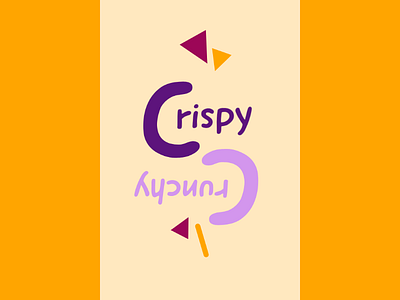 Crispy Crunchy | packing cover brand cover crispy crunchy design eat food graphic graphic art ice cream illustration logo logodesign packing purple snakes unique wafer yellow