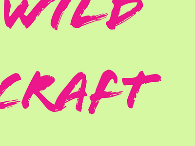 Wild craft logo art brand craft creative creator desinger green identity logo logo design nature pink typography wild