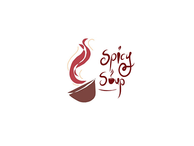 Spicy soup logo art beautiful brand brandidentity cook creator design food graphics art hot identity illustration logo logo design logo design concept painting red soup spicy unique