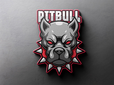 Pitbull character logo animal animal illustration branding indentity cartoon esports esportslogo gaming logo logo game logo gamer mascot pet security sticker wild