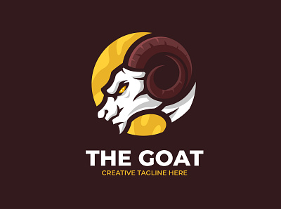 Goat Mascot Logo animal animation company design farm goat horn sheep vector wild zodiac zoo