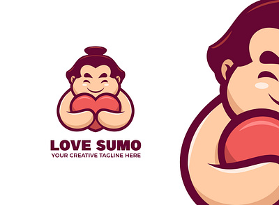 Love Sumo Mascot Logo branding cartoon character design esports game illustration logo love sumo twitch vector