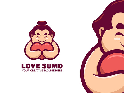 Love Sumo Mascot Logo