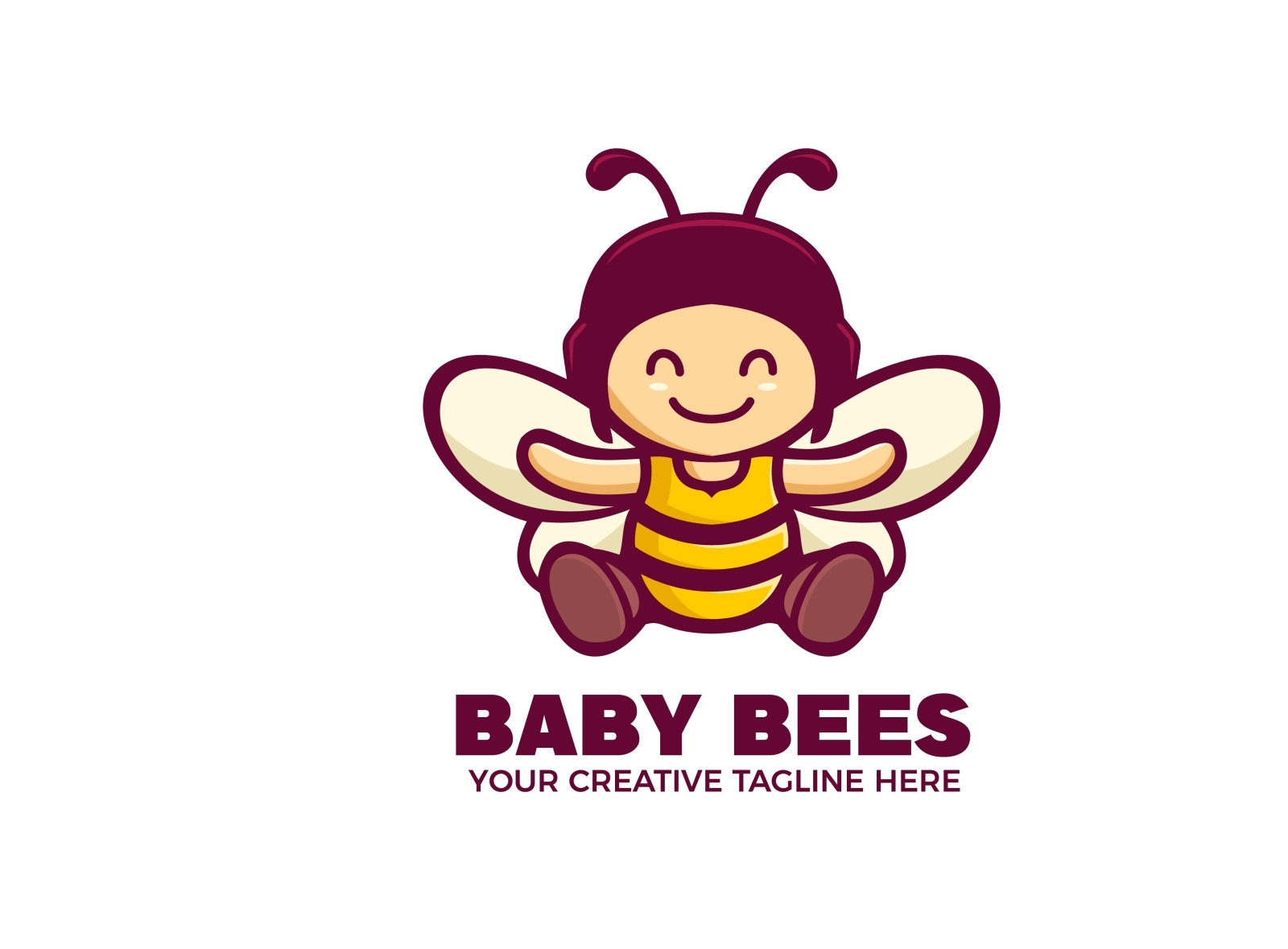 Baby Bee Mascot Logo by MightyFire on Dribbble