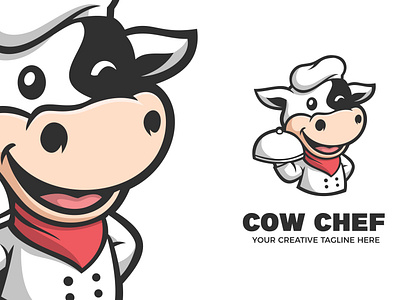 Cow Chef Mascot Logo