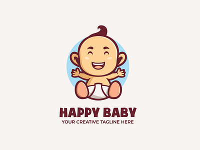 Happy Baby Mascot Logo by MightyFire on Dribbble