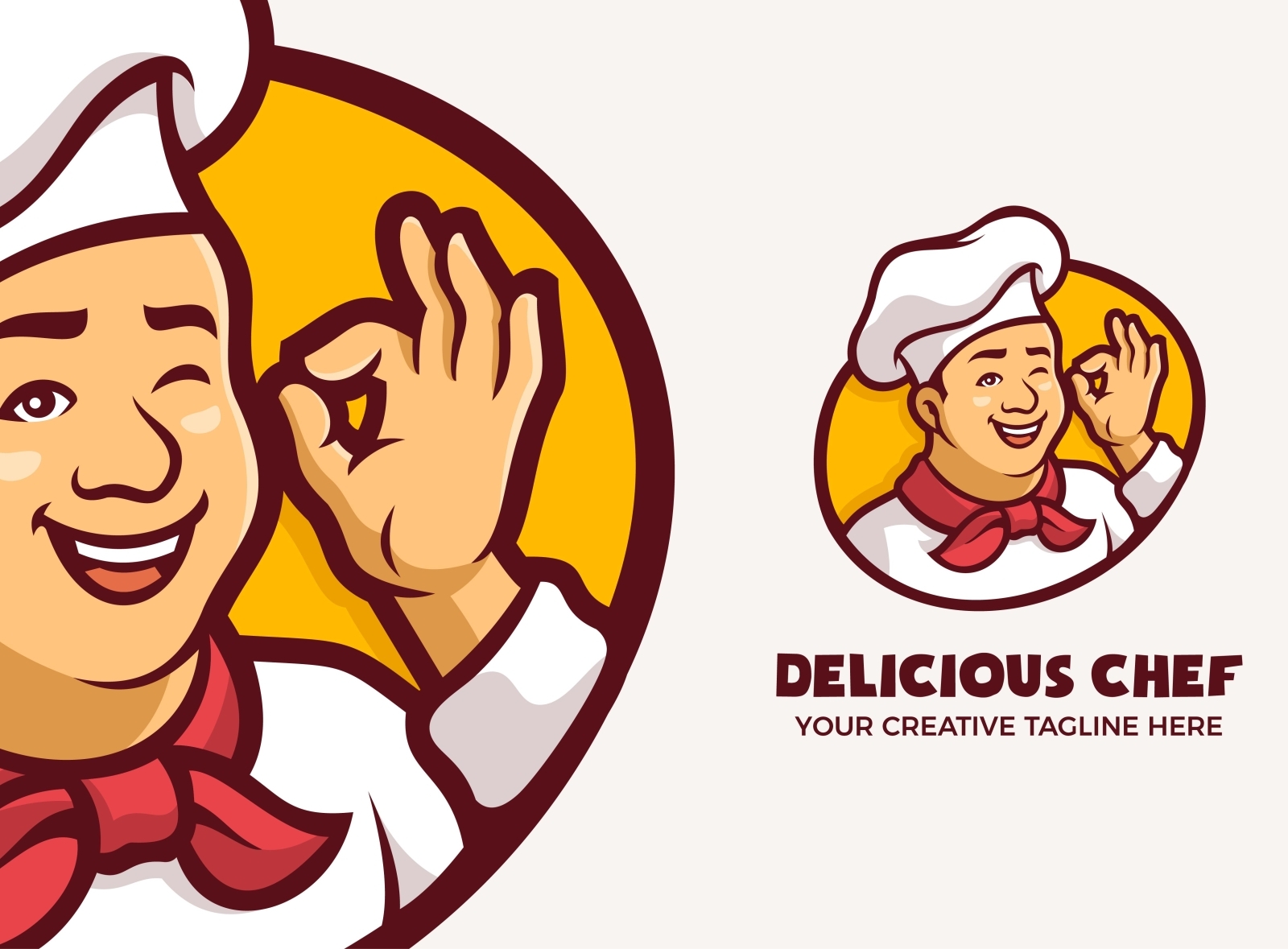 Chef Mascot Logo by MightyFire on Dribbble