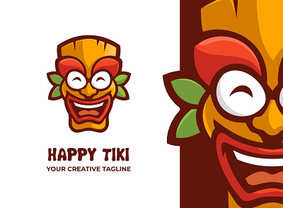 Tiki Mascot Logo branding cartoon character design esports fun funny game illustration logo mascot tiki twitch vector