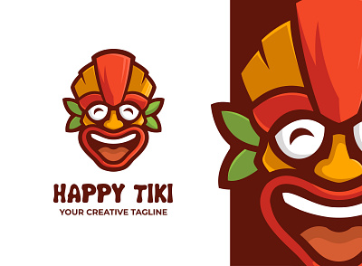 Tiki Mascot Logo brand cartoon character company culture cute design doll esports figure funny game illustration jungle logo mascot vector