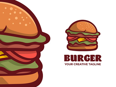 Burger Mascot Logo