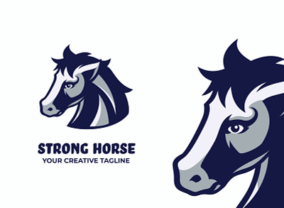 Horse Macot Logo animal brand branding cartoon company cute design esports game graphic horse illustration logo mal mascot sport tail vector zoo