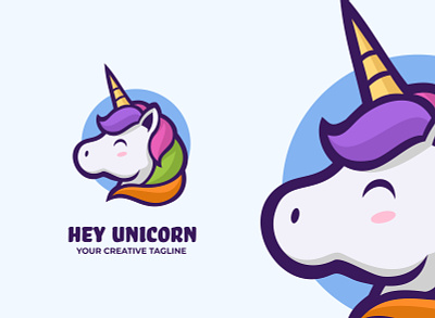 Unicorn Mascot Logo animal brand branding cartoon company cute design esports fairy funny game horse illustration logo mascot princess twitch unicorn vector zoo