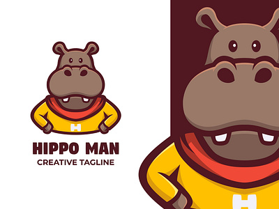 Hippopotamus Mascot Logo