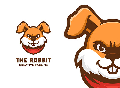Rabbit Mascot Logo animal brand branding bunny cartoon company cute design esports funny game illustration logo mascot pet rabbit twitch vector zoo