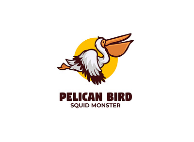 Pelican Bird Mascot Logo animal bird brand branding cartoon esports fly game graphic design illustration logo mascot pelican sky twitch vector zoo