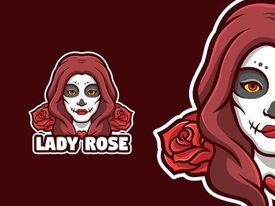 Lady Rose Mascot Logo