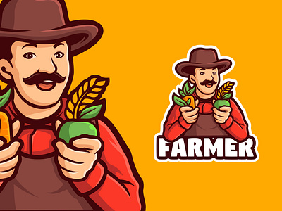 Farmer Mascot Logo