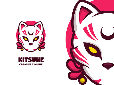 Cat Kitsune Mascot Logo
