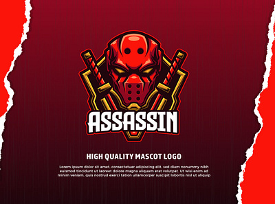 Assassin Mascot Logo assassin brand branding cartoon character company design esports game gamer gaming graphic design head illustration logo mascot twitch ui ux vector