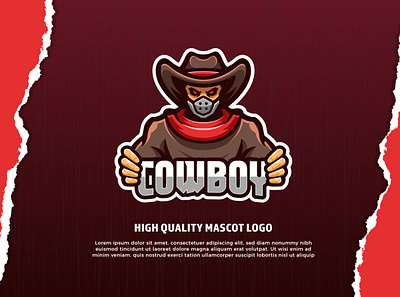 Cowboy Mascot Logo brand branding cartoon character company cowboy cute design esports game illustration logo mascot texas twitch ui ux vector