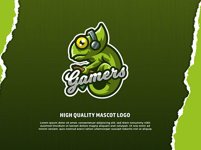 Chameleon Gamers Mascot Logo