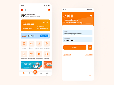 BNI Mobile Banking App (Redesign) banking bankingapp financial money transaction wallet