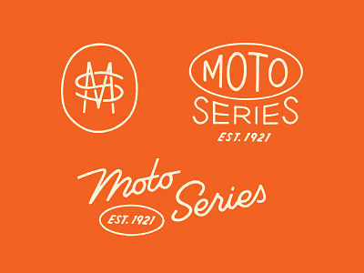 Moto Series Marks branding identity logo logo lockup logotype monogram script