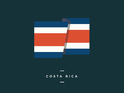 Costa Rica flag icon vector