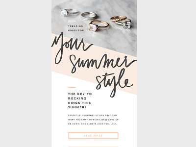Email Blast diamonds email blast emblast hand lettering jewelry rings summer