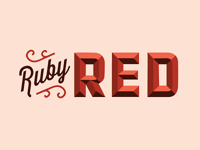 Ruby Red lettering typography
