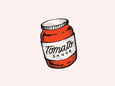 tomato sauce illustration series sketch tomato