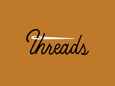 Threads lettering needle thread