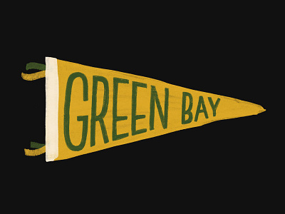 Green Bay pennant cotton bureau football green bay illustration pennant shirt sports