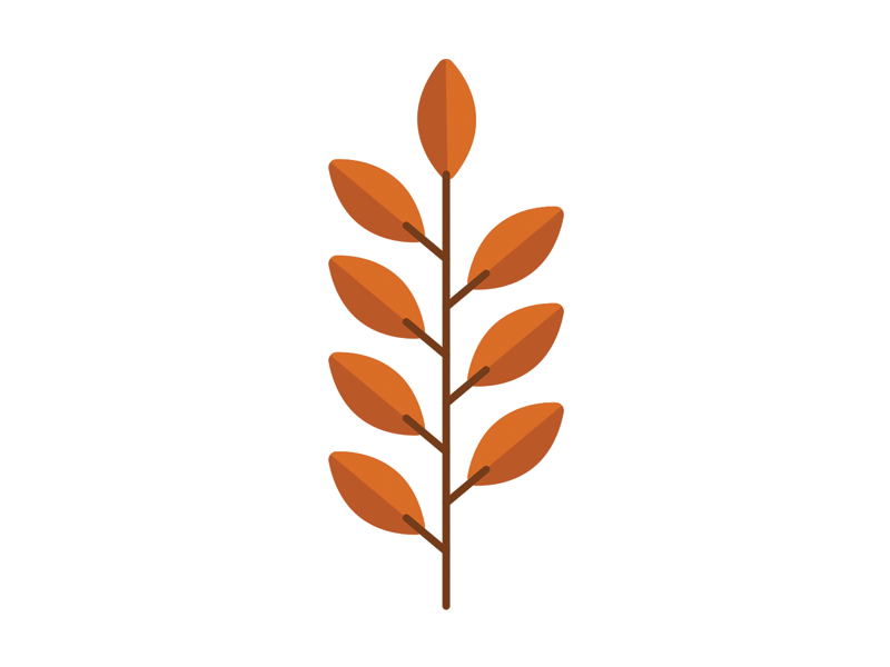 Autumn bits autumn fall flat icon leaves vector