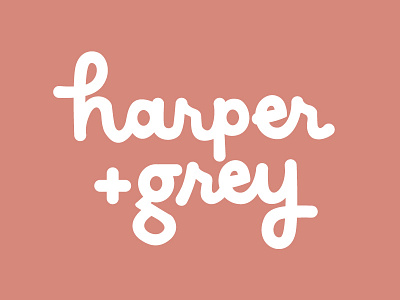 harper + grey branding lettering logo typography