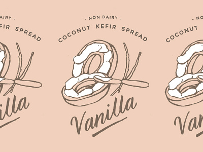 Vanilla illustration lettering packaging