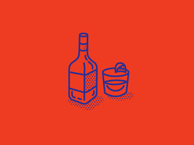 Weekend booze icon illustration