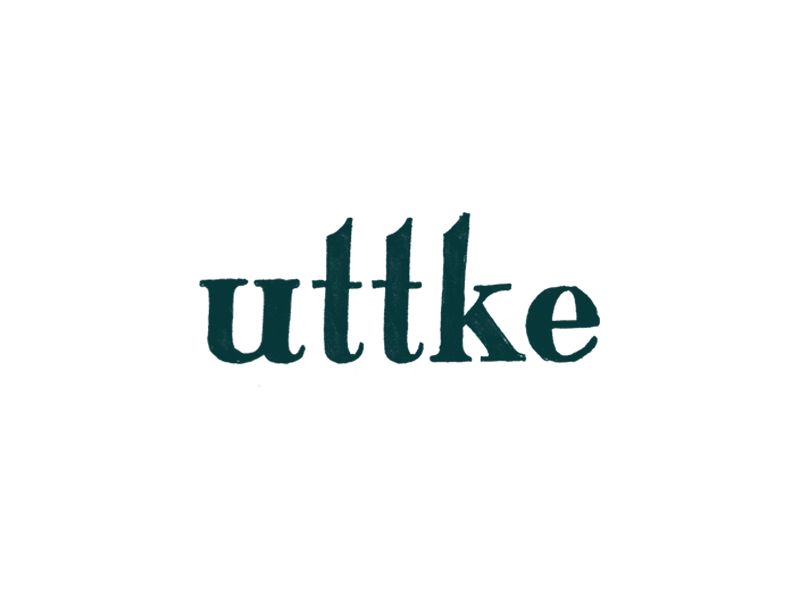 Uttke branding lettering serif