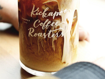 Kickapoo Coffee Glass coffee lettering photography