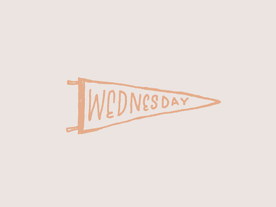 Wednesday lettering pennant wednesday