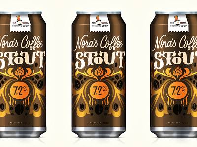 Coffee Stout beer coffee hand lettering illustration packaging stout