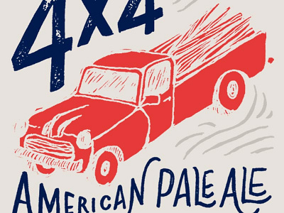 APA american beer illustration lettering packaging