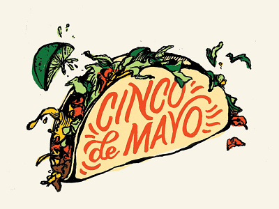 Cinco de Mayo cinco de mayo flyer illustration invitation poster tacos