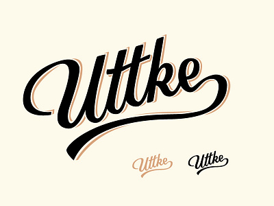 Uttke Logo pt. iii branding handlettering lettering script vintage