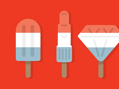 Tastes Like Summer 4th of july bomp pop icon illustration popsicles red white and blue summer