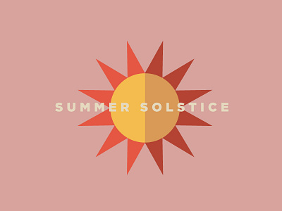 Summer Solstice icon summer sun