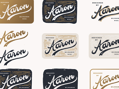 Aaron branding logo texture