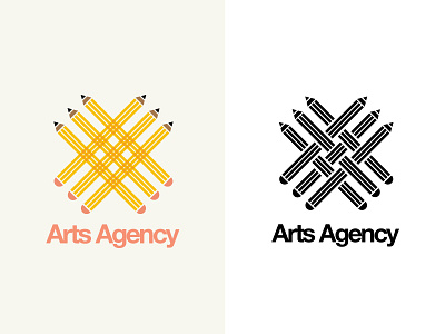 Arts Agency Reject no.1 branding logo pencils