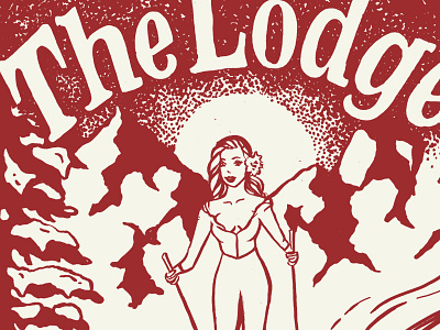 The Lodge illustration vintage